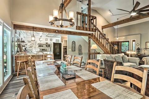 The vaulted ceilings and multiple windows allow tons of natural light to flow