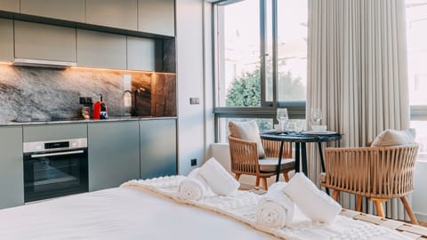 Explore the charm of compact luxury in our studio apartment, where the rooms blend with ease #stunning #airbnb