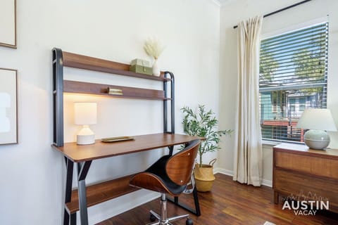 Work from home at this great primary bedroom office spot