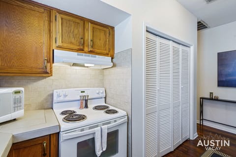 Fully equipped kitchen with all the essentials plus pantry and dishwasher