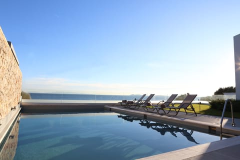 Private pool with sea water