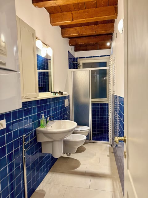 Comfort Room, Courtyard View | Bathroom | Shower, rainfall showerhead, designer toiletries, hair dryer