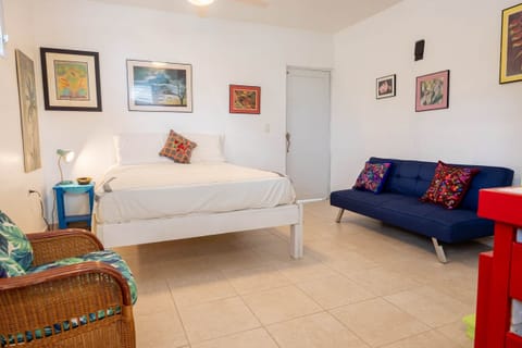 Tinima studio with queen size bed and sofa bed. 