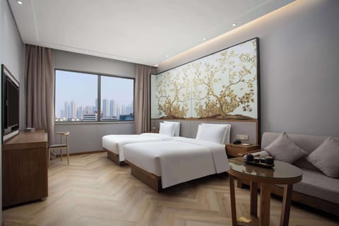 Executive Room, 2 Double Beds, Non Smoking | WiFi (free), bed sheets