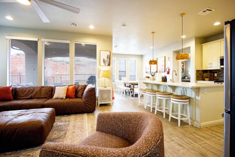 Living room, Kitchen bar, and Dining Room