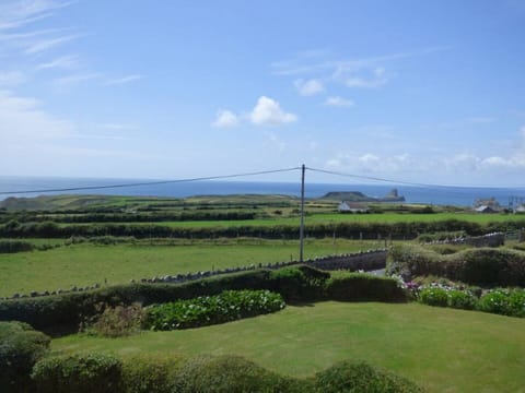 The view from the master bedroom towards Worms Head