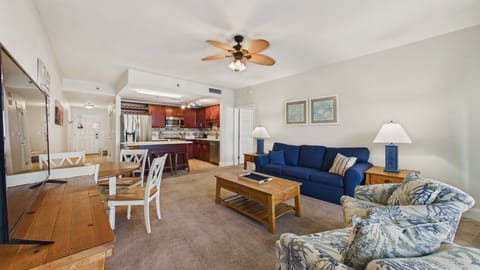 Comfy sating in living area with sleep sofa and TV (sleeps 2)