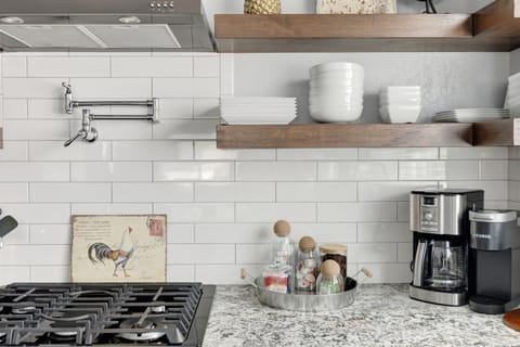 Deluxe coffee station and pot filler.