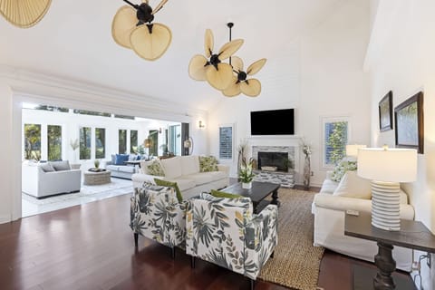 Enjoy the coastal decor in the main living spaces
