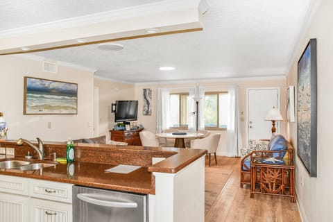 Kitchen adjacent to dining area