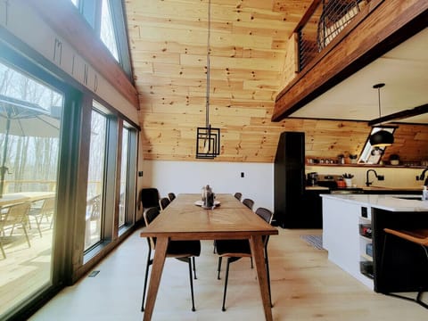 Dining area open to kitchen