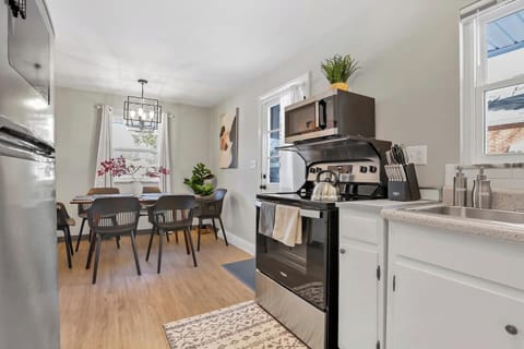 All brand new appliances with cooking essentials.