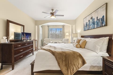 This luxurious MBR comes with a sitting area, a walk in closet, and an en suite Master bathroom,
