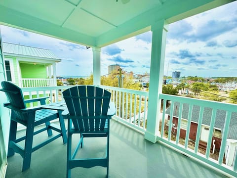 Ocean view from our upper balcony 