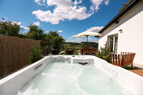 Romantic Cottage, 1 Bedroom, Hot Tub, Valley View | Terrace/patio