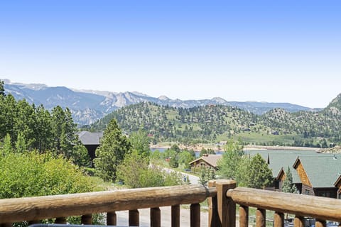 Panoramic rocky mountain views from the condo's deck.