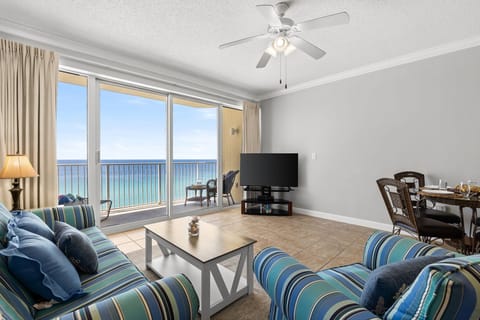 Gulf Front Living Room with Sleeper Sofa