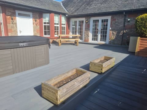 decked garden area