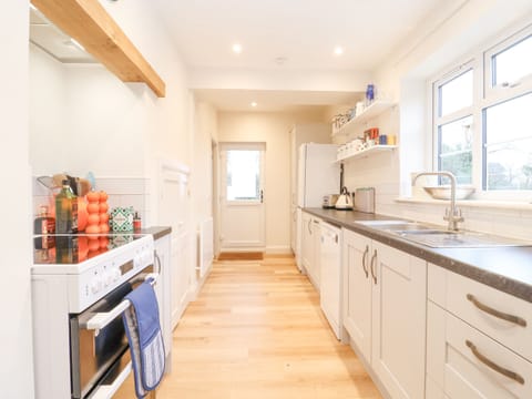 Fridge, dishwasher, electric kettle, toaster