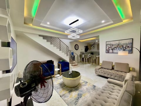 Luxury Duplex, Courtyard View | Living area | 65-inch LED TV with digital channels, video-game console, Netflix
