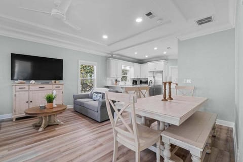 Dining area with seating for six