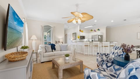 Recently refreshed living room