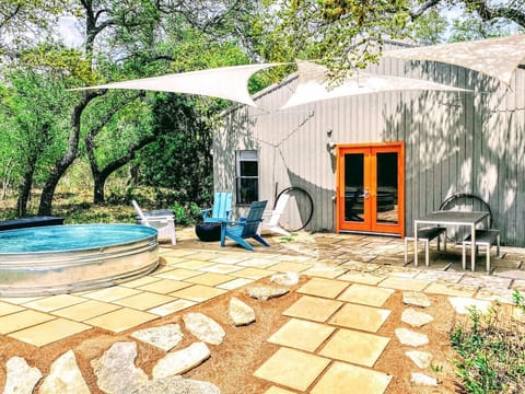 Hill Country cabin rental with heated pool and firepit near Austin, Texas - your Dripping Springs getaway awaits