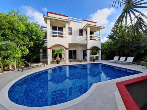 View of villa from pool area