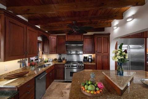 What's for dinner?  Plenty of space to get creative with food in the chef inspired gourmet kitchen.