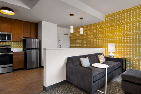 Suite, 1 Bedroom | Living area | 45-inch Smart TV with cable channels, Netflix, streaming services