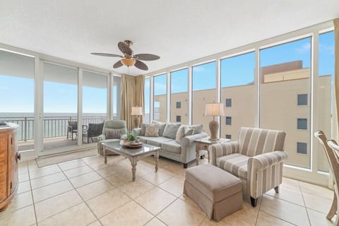 Living Area with floor-to-ceiling windows