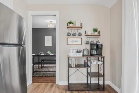 Tremont coffee - local, Kcups, tea, etc. are provided.