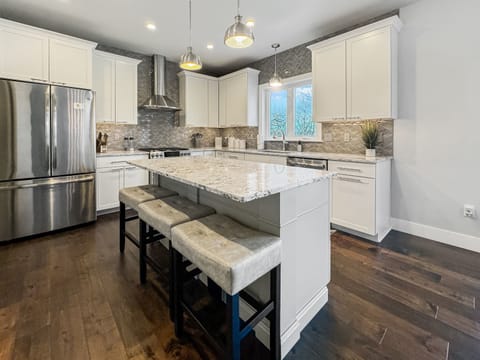 Chef's kitchen with everything you need to make a gourmet meal or food on the run.