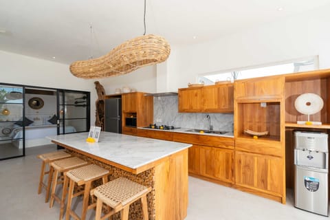 Basic Villa | Private kitchen | Fridge, microwave, stovetop, toaster