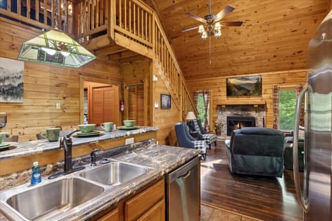 Enjoy stunning mountain views and a warm fireplace in this inviting retreat!