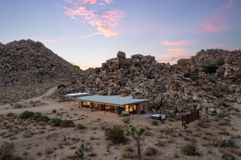 Nestled into the boulders