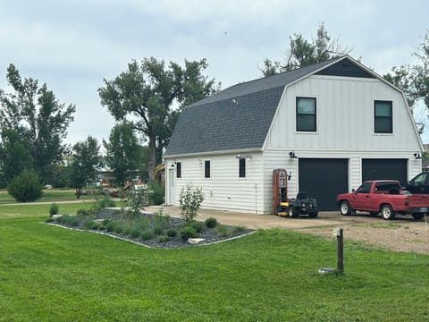 Front and west side view of the property