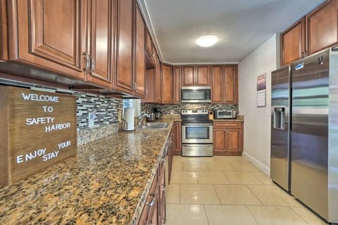 The fully equipped kitchen includes all cooking ware and dining ware for your convenience.