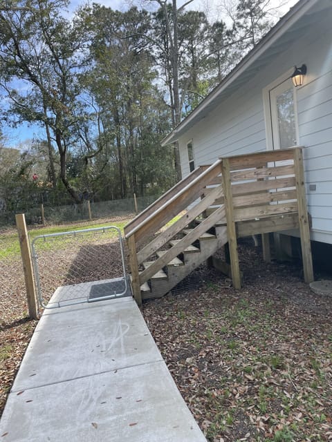 Side entrance. This is where you enter.