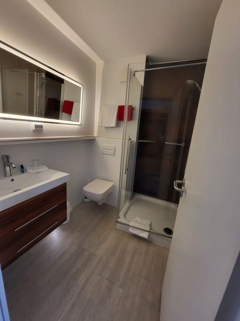 Comfort Room | Bathroom | Shower, free toiletries, hair dryer, towels