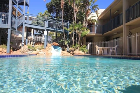 The pool is open all year long. Note it is unheated which is fabulous during hot days. The slide makes this the most popular Scarborough foreshore pool.