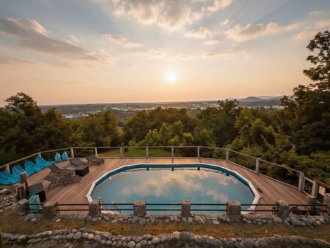 Beautiful private, heated pool with views of Pigeon Forge