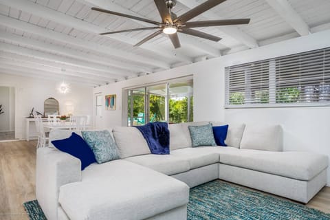 Family room where you can enjoy watching your favorite shows on the Smart TV.  Cable included.