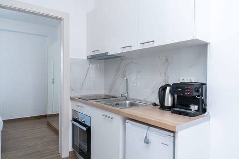 Apartment, 1 Bedroom | Private kitchen | Full-size fridge, oven, stovetop, coffee/tea maker