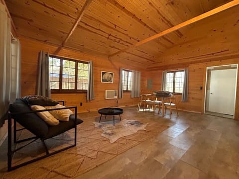 Open concept living and dining area