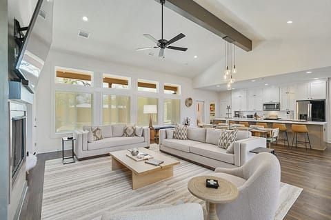 Modern build with ample space and abundant parking, ensuring convenience and comfort for all guests.