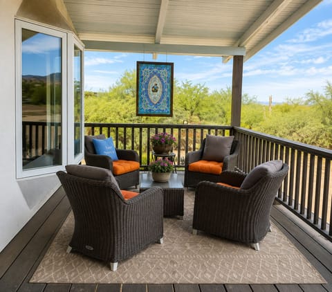 Comfortable and Private Balcony.  Newer patio furniture