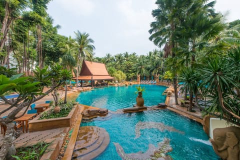 Outdoor pool, open 6:00 AM to 8:00 PM, pool umbrellas