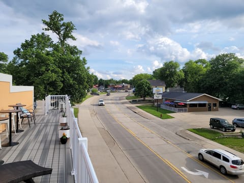 Roof top patio is for everyone to share. There is a grass area on the street level for grilling, games and bon fires. 