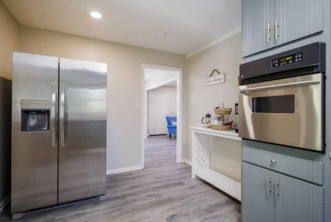 view from kitchen to dining area